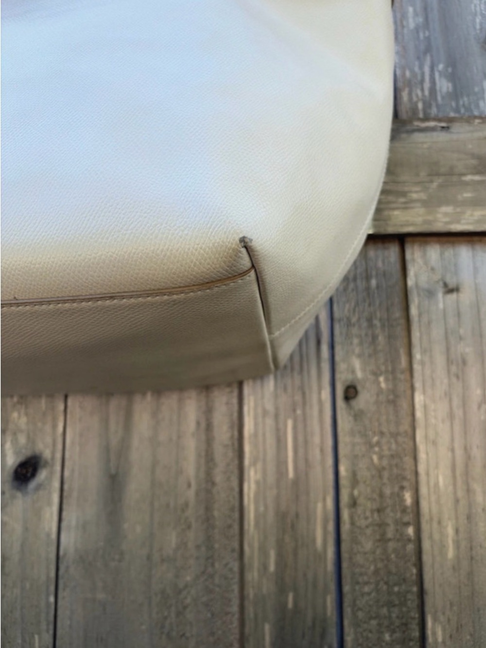 Coach White Leather Tote with Gold Accents - Picture 7 of 10